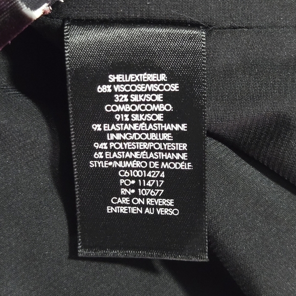 Alice and Olivia Womens Alecia Silk Velour Brocade Damask Jacquard Blouse Medium - Picture 6 of 9